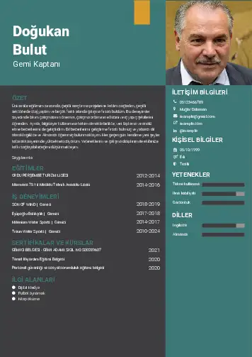 Gemi Kaptanı CV Örnekleri cv indir